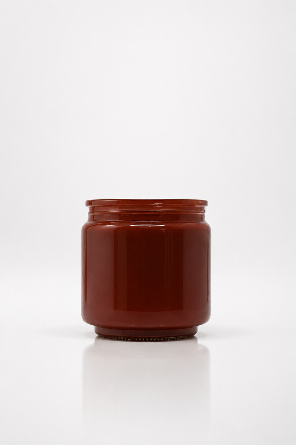 Maroon Glass Candle Jar